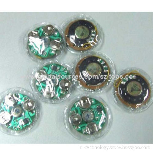 Water-resistant Recordable Sound Modules for Shoes, Stuff Toys and Music Boxes